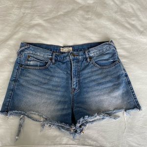 Free People Ripped Jean Shorts